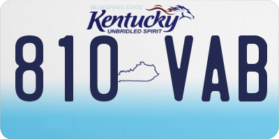 KY license plate 810VAB