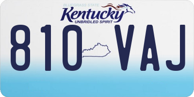 KY license plate 810VAJ