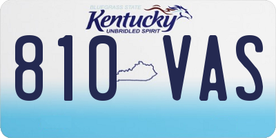KY license plate 810VAS