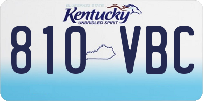 KY license plate 810VBC