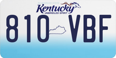 KY license plate 810VBF