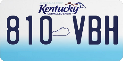KY license plate 810VBH