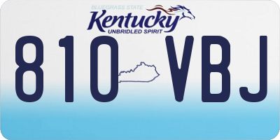 KY license plate 810VBJ