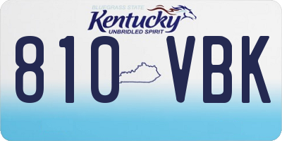 KY license plate 810VBK