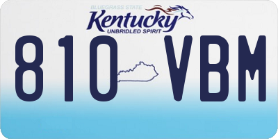 KY license plate 810VBM