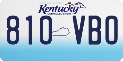 KY license plate 810VBO