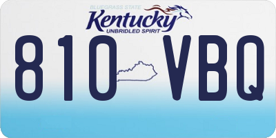 KY license plate 810VBQ