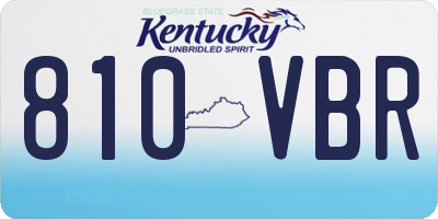 KY license plate 810VBR