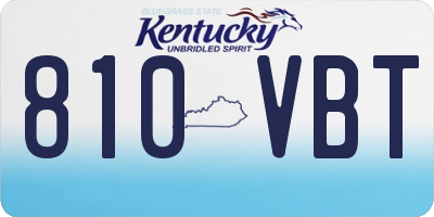 KY license plate 810VBT