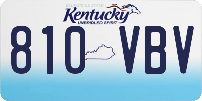 KY license plate 810VBV