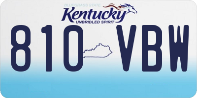 KY license plate 810VBW