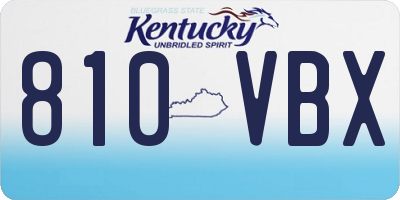 KY license plate 810VBX
