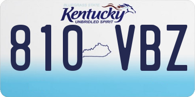 KY license plate 810VBZ
