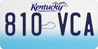 KY license plate 810VCA