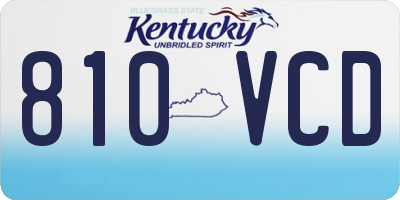 KY license plate 810VCD