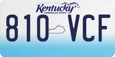KY license plate 810VCF