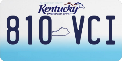 KY license plate 810VCI