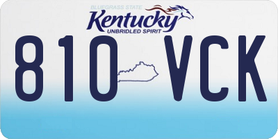 KY license plate 810VCK