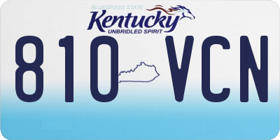 KY license plate 810VCN