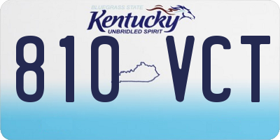 KY license plate 810VCT