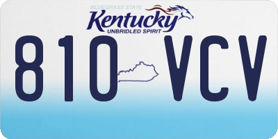 KY license plate 810VCV