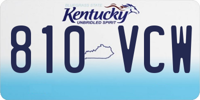 KY license plate 810VCW