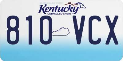 KY license plate 810VCX