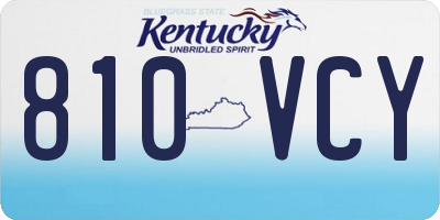 KY license plate 810VCY