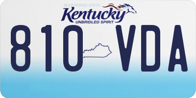 KY license plate 810VDA