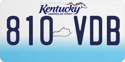KY license plate 810VDB