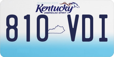 KY license plate 810VDI