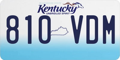 KY license plate 810VDM