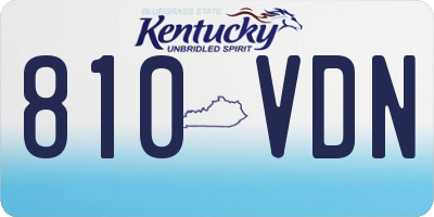 KY license plate 810VDN