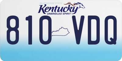 KY license plate 810VDQ