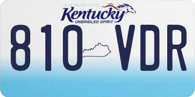 KY license plate 810VDR