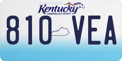 KY license plate 810VEA