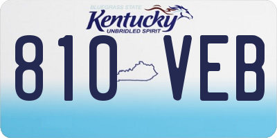 KY license plate 810VEB