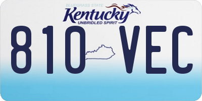 KY license plate 810VEC