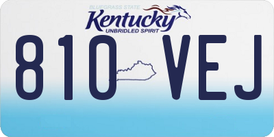 KY license plate 810VEJ