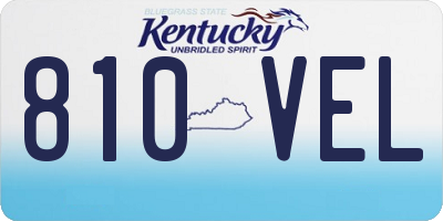 KY license plate 810VEL