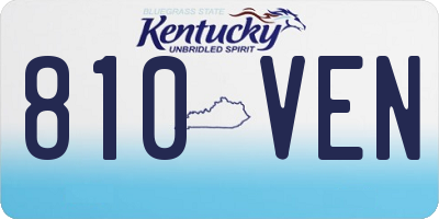 KY license plate 810VEN