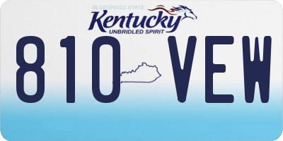 KY license plate 810VEW