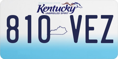 KY license plate 810VEZ