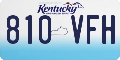 KY license plate 810VFH