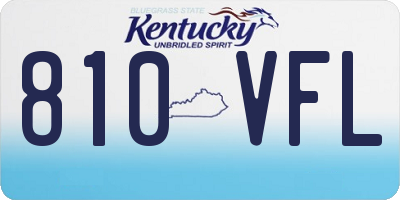 KY license plate 810VFL