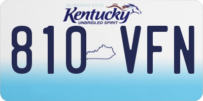 KY license plate 810VFN