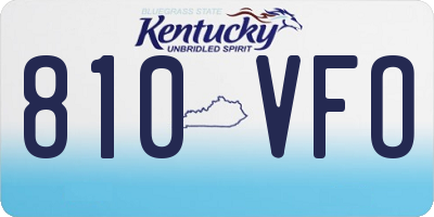 KY license plate 810VFO