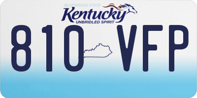 KY license plate 810VFP