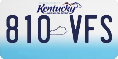 KY license plate 810VFS