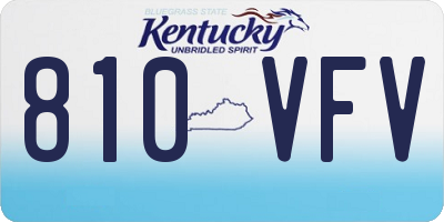 KY license plate 810VFV